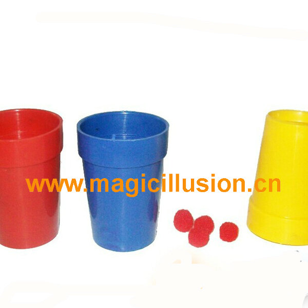 Magic three cups and balls magic trick mini magic tricks